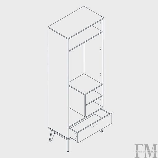 Двухстворчатый шкаф «Калгари»